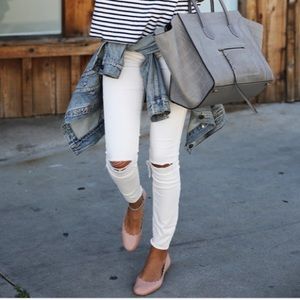 Sincerely Jules white cropped jeans